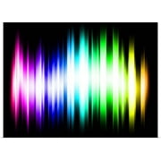 Great BIG Canvas | Rolled Michael Tompsett Poster Print entitled Rainbow Spectrum Light Rays