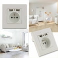 thumbnail image 2 of Prise Électrique Murale avec Double USB - Chargeur pour iPhone/Android Prise Française, 2 of 5