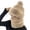 1-Beige4316, variant on XIAOCHA Women’S Integrated‑Neck‑Gaiter Beanie Solid Hats Outdoor Fall‑Winter Bonnet,White