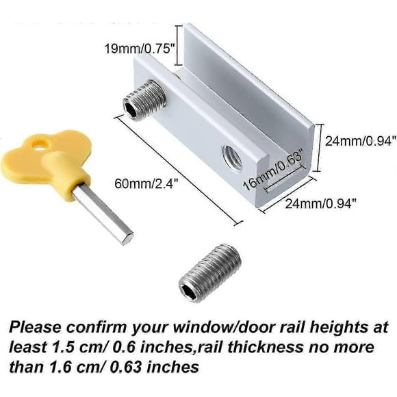 4 Sets Sliding Window Locks Window Door Security Locks Window Stopper Window Security Bars