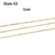 thumbnail image 1 of 5 m/lote 1,3-2,5mm oro rodio cobre a granel fino collar cadena para DIY fabricación de joyas suministros cadenas accesorios Tan Jianjun unisex, 1 of 2