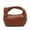 Brown, variant on Knoted Woven Handbag for Women Fashion Designer Ladies Hobo Bag Bucket Purse Faux Leather.White
