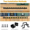 thumbnail image 4 of ZESEN Protector contra sobretensiones de regleta larga resistente de 10 tomacorrientes con cable de 4 pies para banco de trabajo de taller de garaje, certificado ETL, negro, 4 of 5