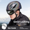 thumbnail image 3 of Casco para Bicicleta Odoland Brillo Galaxia con Visera Solar Magnética, 3 of 6