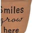 thumbnail image 2 of Foreside Home & Garden Smiles Grow Here Multi Terracotta Planter, 2 of 8