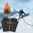thumbnail image 3 of Xecvkr Electric Heating Gloves USB Winter Warm Gloves Plush Heated Flip Finger Mittens Charging Hand Warming Office Typing Computer Study Gift Indoor Use One Pair Adjustable Size 1PC, 3 of 5