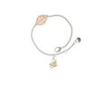 thumbnail image 1 of Delight Jewelry Two-tone Squirrel in Heart - - Rose Goldtone Leaf Delicate Bracelet, 6.25+1.75", 1 of 4