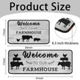 thumbnail image 3 of Farmhouse Style Kitchen Rugs Set 2 Pieces Non Skid Grey Kitchen Floor Rugs and Mats Kitchen Runner Rug Comfort Soft Standing Area Mat for Kitchen Floor Farmhouse Decor 17"x47"+17"x30", 3 of 6