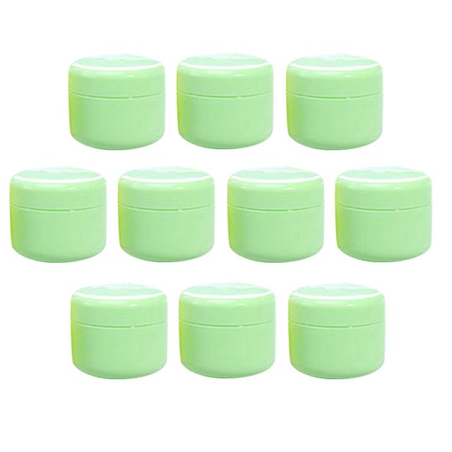 10 unids/set de plástico recargable, loción vacía, estuche cosmético, botella de almacenamiento de maquillaje Verde-50g Yuyangstore Botella cosmética recargable