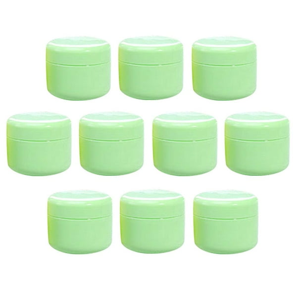Paquete envases cosméticos facial vacíos de plástico con tapa White-100g Verde- shamjiam Botella cosmética recargable