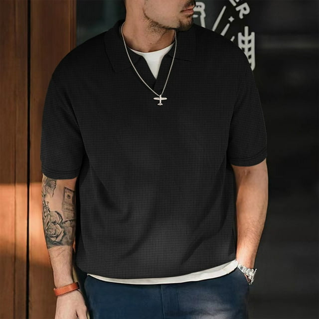 pstuiky camisetas camisas para hombre, Camiseta de manga corta para hombre Camiseta de manga corta Camiseta de manga corta con cuello redondo camisas casuales para hombre m