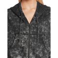 thumbnail image 2 of No Boundaries Juniors' Mineral Wash Zip Up Hoodie, Sizes XS-XXXL, 2 of 5