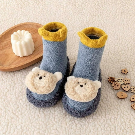 

eczipvz Baby Shoes Autumn and Winter Comfortable Baby Toddler Shoes Cute Cartoon Animal Sheep Children Girls Size 6 Shoes Big Kid (Blue 4 )