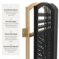 thumbnail image 4 of Red Lantern 5 1/2 ft. Tall Fiber Weave Room Divider - Black - 5 Panel, 4 of 6