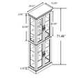 thumbnail image 6 of CQSXDA 72" Curio Storage Glass Display Cabinet with Light, Wine Cooler for Living Room, Kitchen, 6 of 16