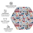 thumbnail image 3 of Honeii London Symbols1 print Leather Coaster Set of 4, ideal for safeguarding your furniture from drinks spills and effortless cleanup-Hexagon, 3 of 6