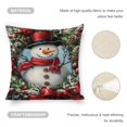 thumbnail image 4 of Snowman, cardinal, wreathlinen throw pillowcase decoration pillowcase gifting preferred 20x20 inch cushion cover 4 sets sofa pillowcase sofa bedroom living room car, 4 of 8