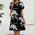 thumbnail image 2 of Edgar Allan Poe The Raven Poem Short Sleeve Dress Women Summer Evening Dresses Ladies Sundress, 2 of 7