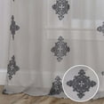 thumbnail image 4 of Superior Sia Damask Sheer Curtain Panel Set with Grommet Header, 4 of 13