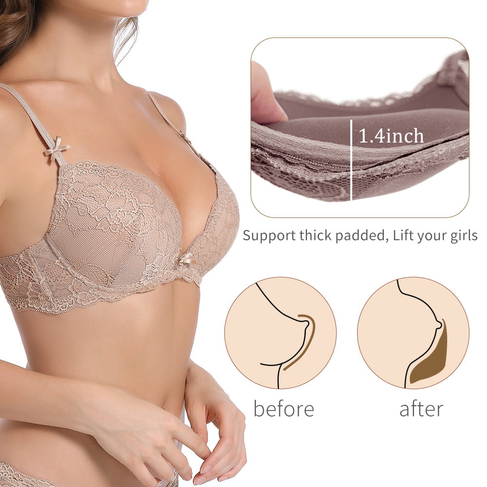 Women's Signature Lace Push-Up Bra add 2 cup sizes 