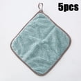 thumbnail image 1 of WinWay 5Pc Thickened Coral Velvet Absorbent Rags Double Sided Dishwashing Cloth Household Microfiber Wiping Hand Cleaning Scouring Pad, 1 of 4