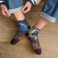 thumbnail image 3 of Pofeuu Starry Light White Horse Print 30cm Socks, Adult Running Hiking Socks for Youth and Adult, 3 of 7