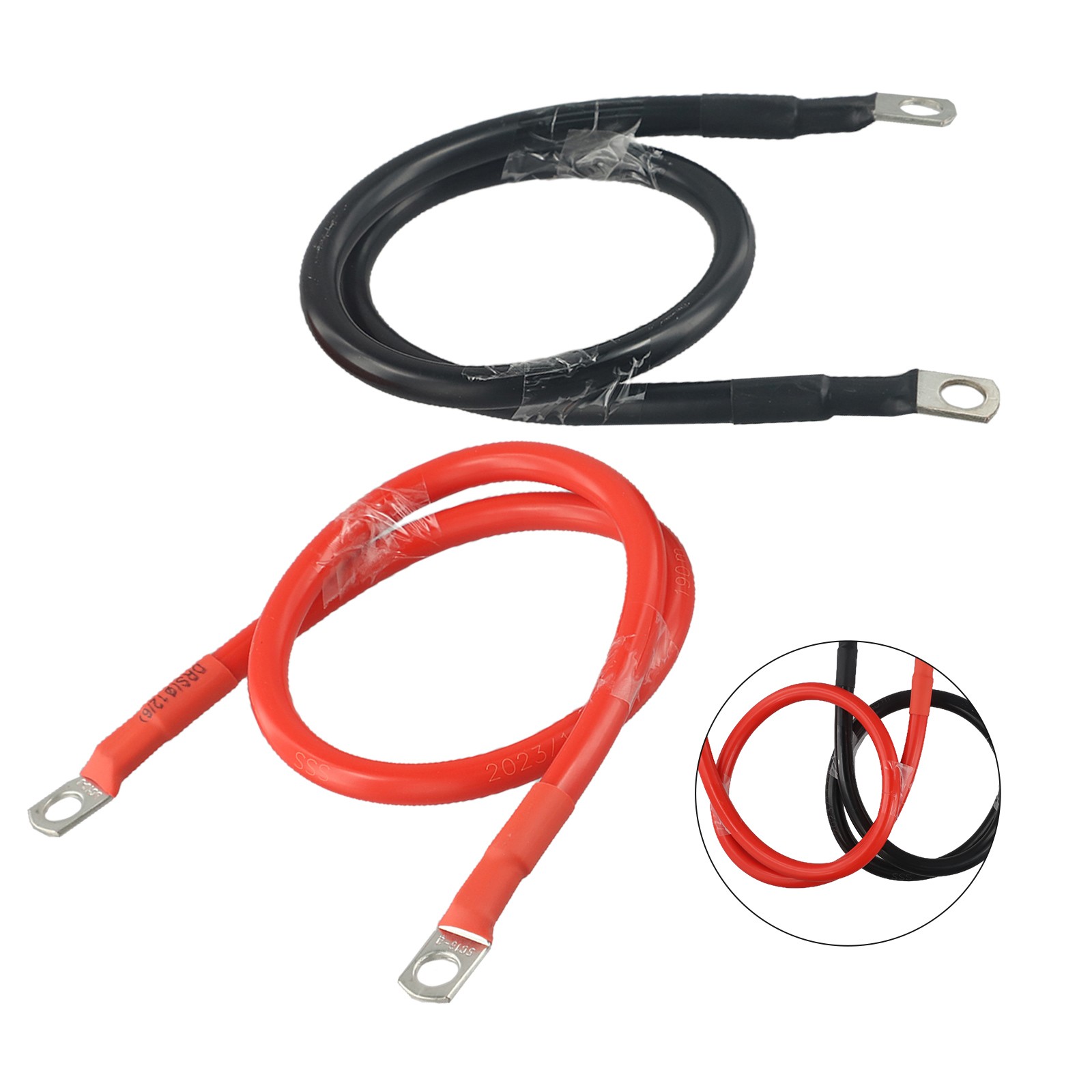 Battery Inverter Cable Set With Terminals 8/6Awg Strand Copper Cord Solar Power