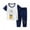 Navy, variant on Ahuyic Toddler Kids Clothing Set,Kids Casual Outfits,Fashion Girls And Boys' Casual Short Sleeve Tops Round Neck Collar Botton Printed Short Pants