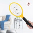 thumbnail image 3 of Cordless Battery Power Electric Fly Mosquito Swatter Bug Zapper Racket Insects Killer (yellow), 3 of 5