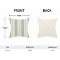 thumbnail image 5 of Aqua Teal Mustard Yellow Outdoor Pillow Covers 18 x 18 Inch, Beige Polka Dots Striped Decor Throw Pillows for Couch Bed, Boho Modern Farmhouse Decorative Pillowcase Linen Cushion Cover Set of 2, 5 of 6
