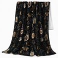 thumbnail image 2 of Mystical Ravens Potions Botanical Art, Festive Halloween Scene, Warm Flannel Blanket for Living Room and Reading Nook, Art Lovers Halloween Gift, Festive Home Decor, 2 of 9