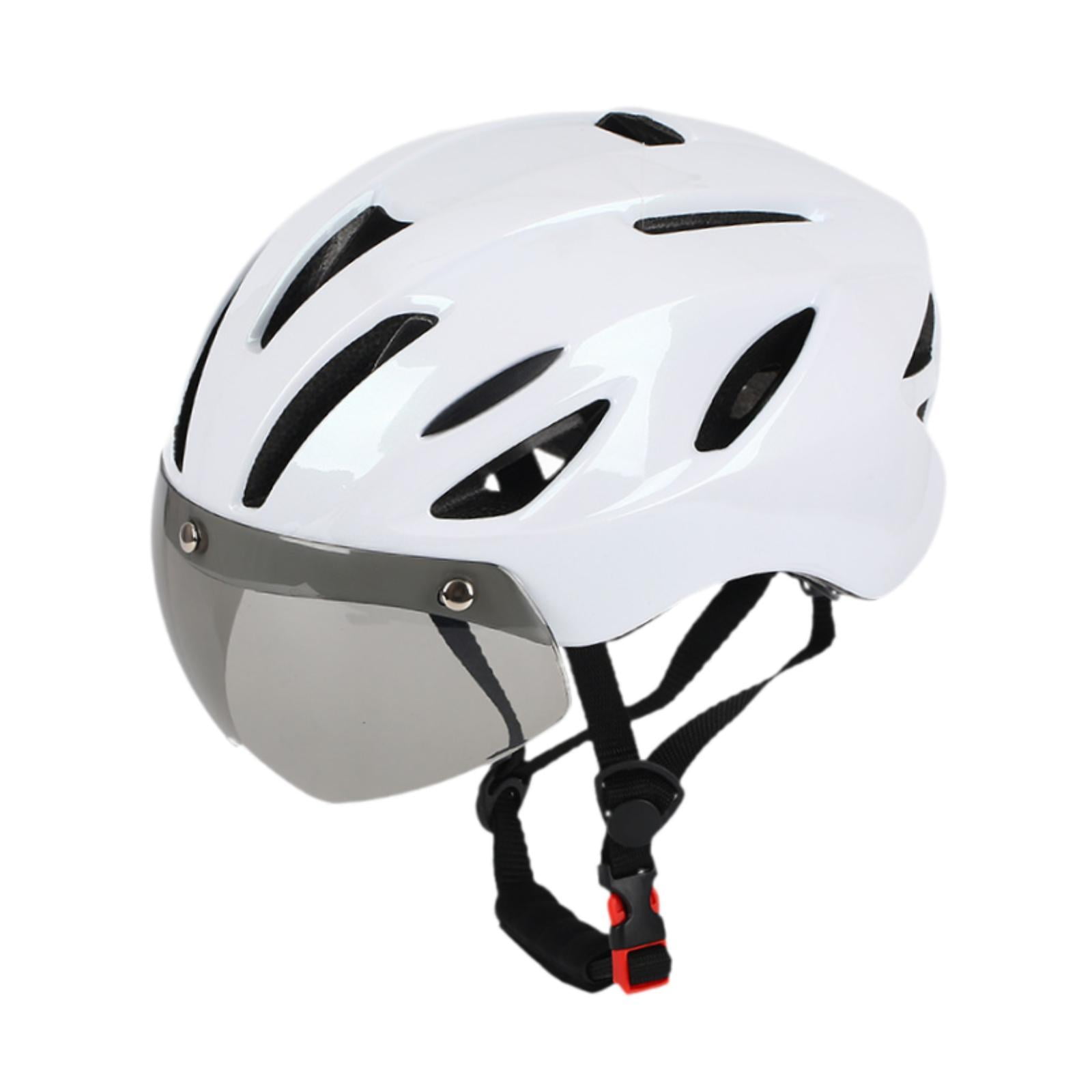 Baoblaze Bike Helmet Hat Equipment Detachable Padded Ventilation Cycling Helmet with Visor for Mountain Bike Road Bike Cycling Outdoor White
