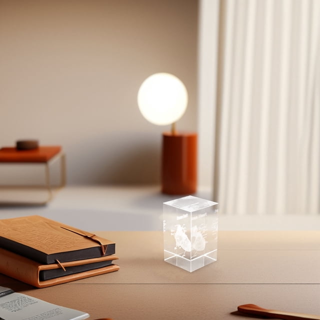 KAKOWELY Corazón Humano Decorativo En Cristal Con Grabado Interno Para Hogar Y Oficina