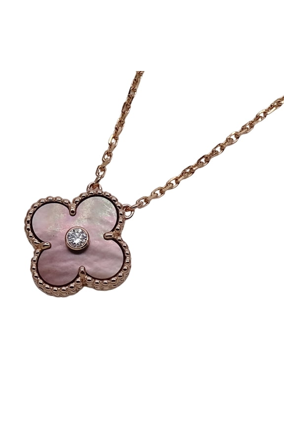 Pre-Owned Van Cleef & Arpels Vintage Alhambra Necklace for Women, 750PG Diamond and... (Good)