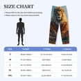 thumbnail image 4 of Lsque Prairie Meditating Lion Print Men's Pajama Pants, Lounge Pant - Comfortable Home Wear,Elastic Waistband, Stylish Design-X-Large, 4 of 9