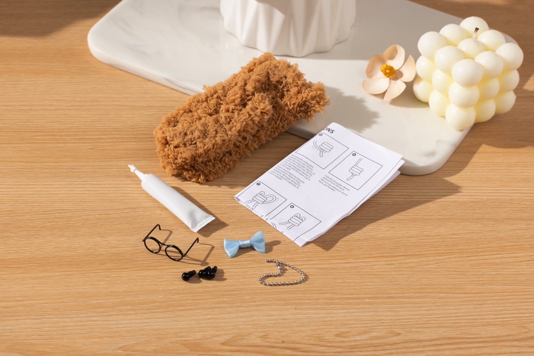 Way to Celebrate DIY Bear Kit, 1 Count Brown Teddy Bear, Perfect Gift for Valentine's Day