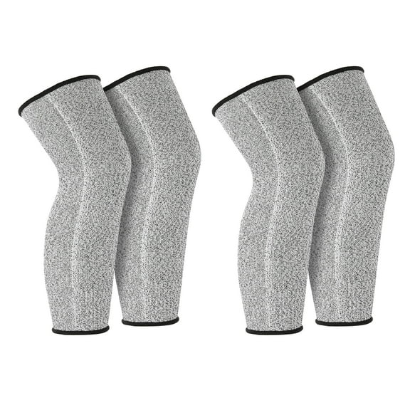 Uxcell 38cm Cut Resistant Leg Sleeves, 2Pair HPPE Protective Leg Protectors Sleeves Thin Skin Protective Sleeves for Welding Mowing Construction, Gray