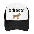 thumbnail image 2 of Youth Big Kid Trucker Hat I Love My American Cocker Spaniel Dog, 2 of 5