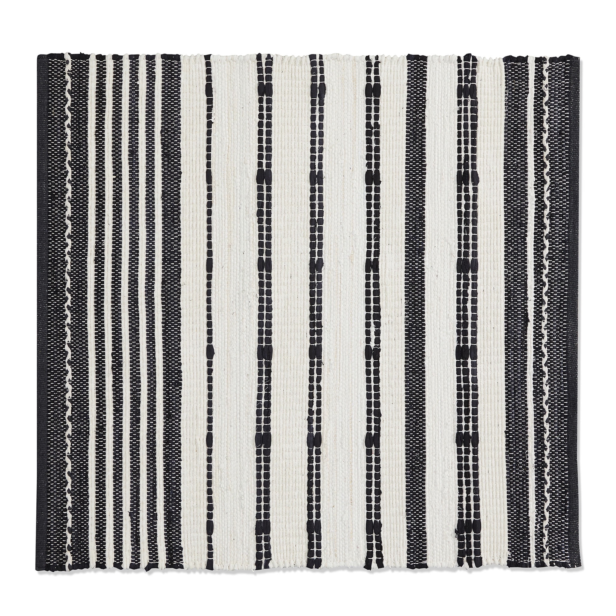 Better Homes & Gardens Black & White Striped Accent Rug, 30" x 46"