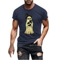 thumbnail image 2 of Blusas y camisas de manga corta y cuello redondo para hombre. Blusas/camisetas de manga corta con cuello redondo y estampado de Halloween para hombre. Blusa para hombre., 2 of 5