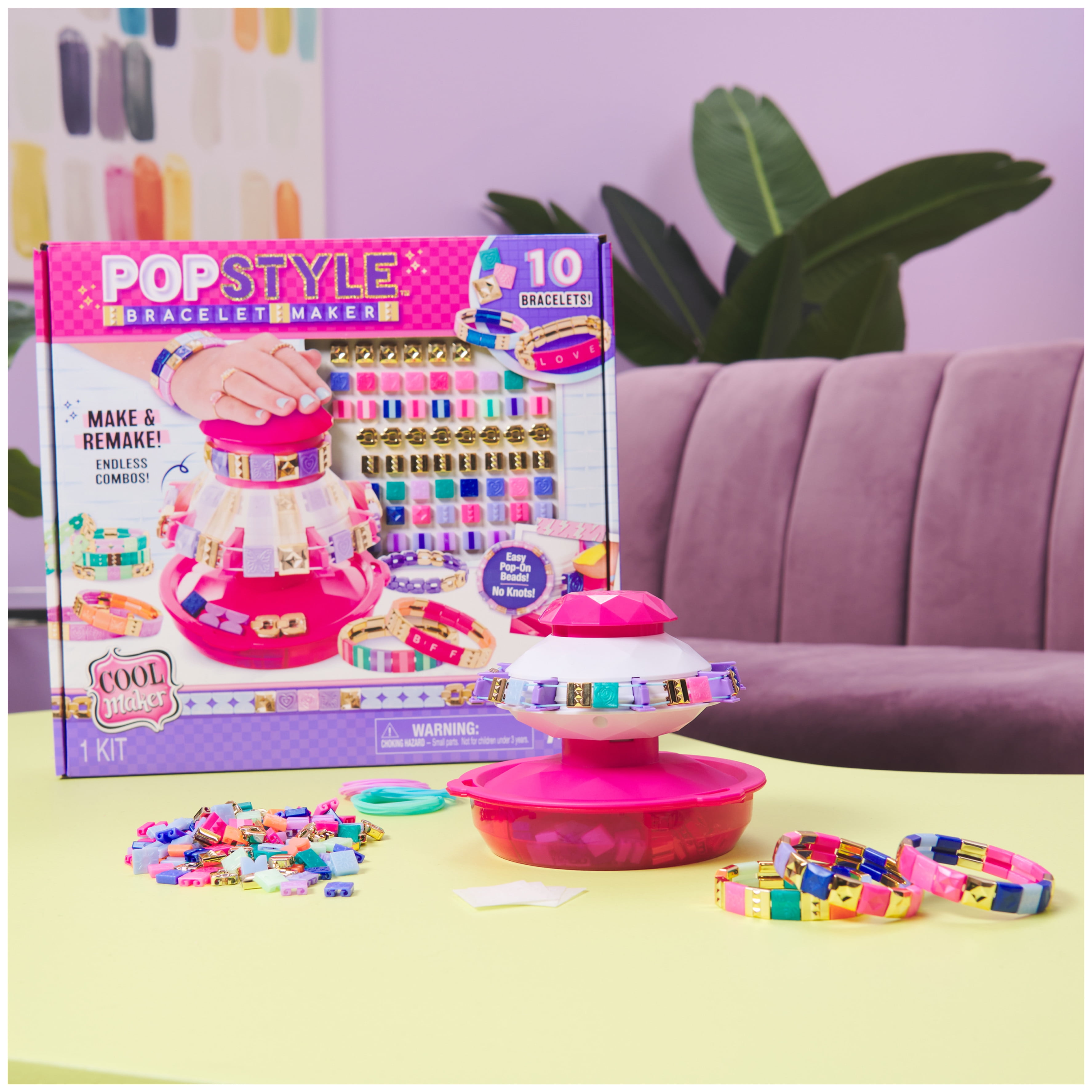 Kids products :: Science And DIY :: DIY :: Cool MAKER PopStyle Bracelet  Maker, 170 Stylish Beads, 10 Bracelets, Storage, Friendship Bracelet-Making  Kit 6067289