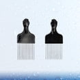 thumbnail image 3 of KAKOWELY Wide Tooth Comb 2Pcs Stainless Steel Wide Tooth Comb Hair Detangling Comb Male Rake Comb Hairdressing Comb6.5"X2.83"X0.39", 3 of 5