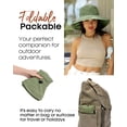 thumbnail image 4 of Sombreros de sol para mujer, gorro de jardinería, ala ancha, cola de caballo, playa, protección solar, algodón transpirable, verano, con ala plegable, verde, 4 of 7