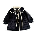 thumbnail image 4 of 0-24M Newborn Baby Girls Small Fragrant Wind Coats Cotton Jacket Ruffle Flip Collar Fall Winter Warm Cotton Coat Tops, 4 of 7