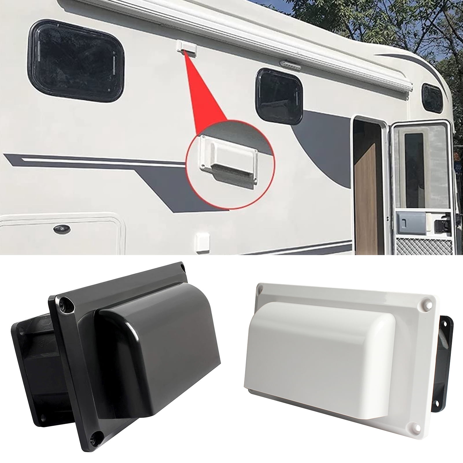 Htovila Caravan Motorhome Trailer Side Air Vent Ventilation Exhaust Fan RV Ventilator RV Modification Accessories