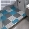 thumbnail image 5 of LACKUST Interlocking Floor Tiles 10 Pack, Non-Slip Drainage Mats with Holes, Waterproof PVC Modular Flooring for Bathroom Shower Garage Basement, 5 of 8