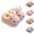 thumbnail image 4 of Penkiiy Toddler Slippers Girl Boy House Slipper Kids Rabbit Winter Slipper Warm Bunny Slippers Soft Plush Indoor Girls Boys Slipper 5 Years Khaki, 4 of 4