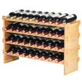thumbnail image 2 of STAWAY 36-Bottle Stackable Bamboo Wine Rack - Modular 4-Tier Display Shelf, Sturdy & Easy Assembly, Perfect for Wine Lovers & Collectors, 2 of 9