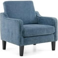 thumbnail image 2 of Matladin Chenille Fabric Accent Chair with Scooped Arms, Mid Century Modern Upholstered Armchair, Single Sofa for Living Room, Apartment, Office, 2 of 7