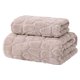thumbnail image 2 of Toallas de baño, conjunto de dos piezas de toalla y toalla de baño, de vellón grueso con espalda de tortuga, suave, absorbente y de secado rápido, de terciopelo., 2 of 7